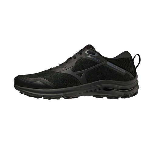 Mizuno Wave Rider GTX Mens Trail Running Shoes - Black/Ebony/Black