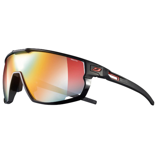 Julbo Rush Reactiv Light Amplifier 1-3 Sports Sunglasses - Matte Black/Red