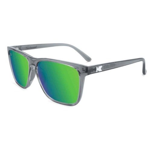 Knockaround Fast Lanes Sport Sunglasses - Clear Grey / Green Moonshine