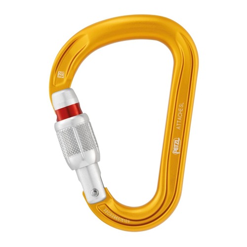 Petzl Attache Screw-Lock Carabiner - Yellow