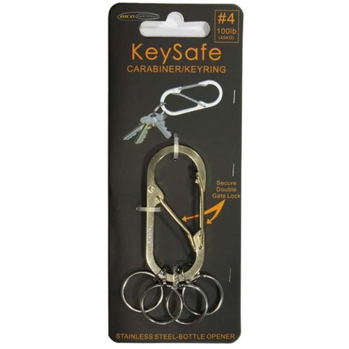Bico Keysafe Oval #4 Carabiner - Gold