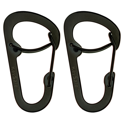 Bico KeySafe Gatelock #2 Carabiner - Black - 2 Pack