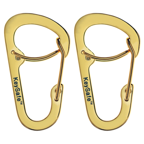 Bico KeySafe Gatelock #2 Carabiner - Gold - 2 Pack