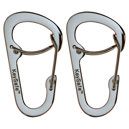 Bico KeySafe Gatelock #2 Carabiner - Silver - 2 Pack