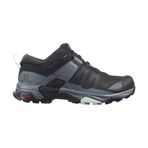 Salomon X Ultra 4 GTX Womens Hiking Shoes - Black/Stormy Weather/Opal Blue