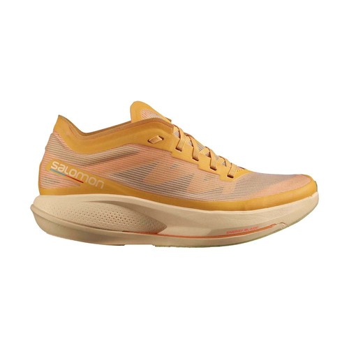 Salomon Phantasm Womens Road Running Shoes - Blazing Orange/Almond Cream/Leek Green - 7.5US