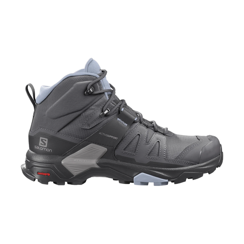 Salomon X Ultra 4 Mid GTX Womens Hiking Shoes - Magnet/Black/Zen Blue