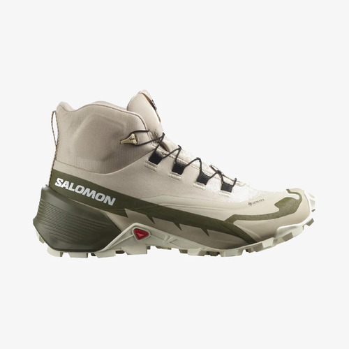 Salomon Cross Hike Mid GTX 2 Womens Hiking Boots - Feather Gray/Olive Night/White