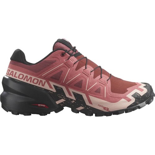 Salomon SPEEDCROSS 6 Womens Trail Running Shoes - Cow Hide/Black/English Rose - US6.5