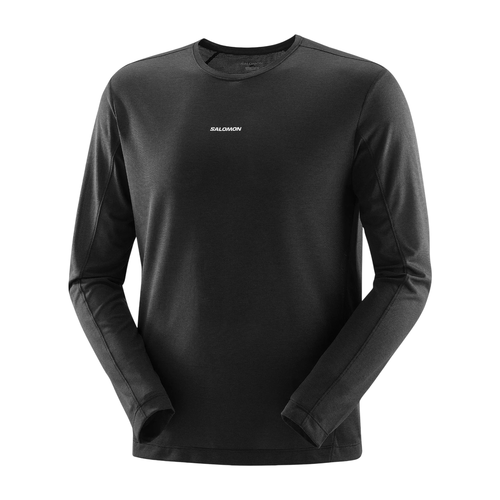 Salomon Shkout Core Long Sleeve Mens Running Shirt - Deep Black - L