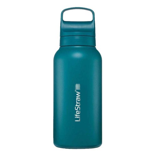 LifeStraw Go 2.0 Stainless Steel Water Filtration Bottle - 1L - Laguna Teal