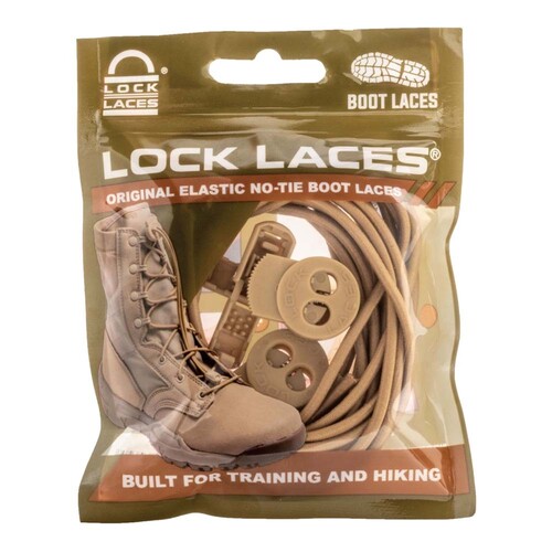 Lock Laces 72" Boot Laces - Tan