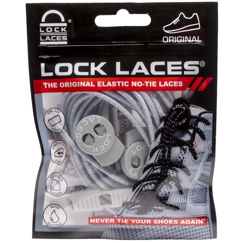 Lock Laces Original No Tie Shoe Laces - Cool Grey