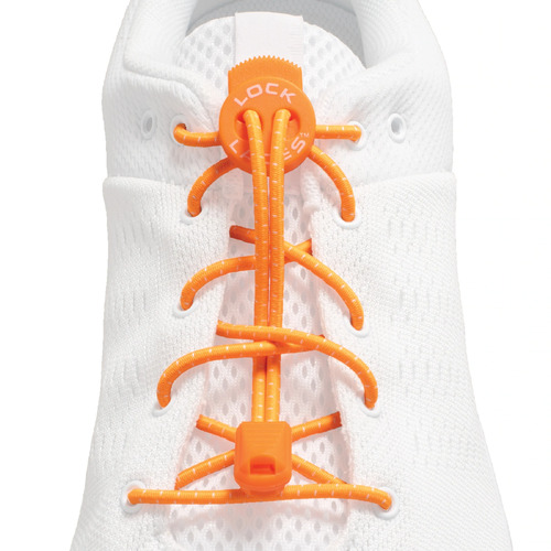Lock Laces Original No Tie Shoe Laces - Orange