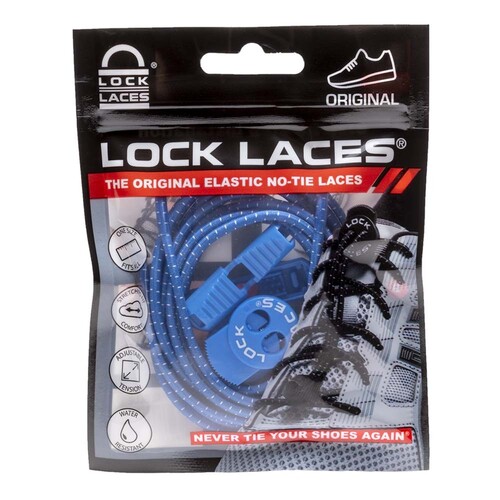 Lock Laces Original No Tie Shoe Laces - Royal Blue