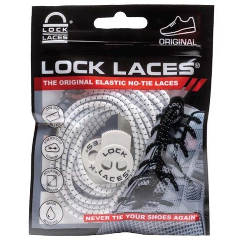 Lock Laces Original No Tie Shoe Laces - White