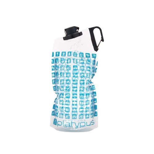 Platypus DuoLock SoftBottle Water Bottle 2L - Blue/White 