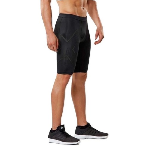 2XU MCS Run Mens Compression Shorts - Blk/Brf - M