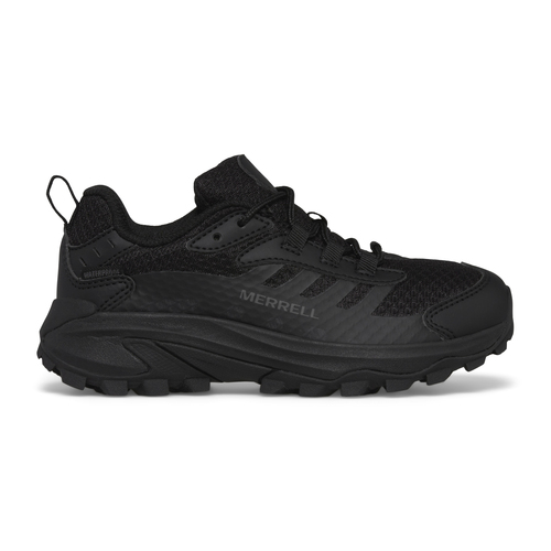 Merrell Moab Speed 2 Low Waterproof Kids Hiking Shoes - Triple Black - US6