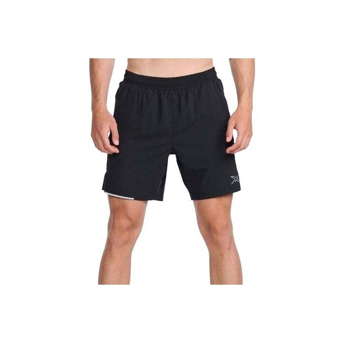 2XU Aero 7in Mens Running Shorts - Black/Silver Reflective - XL