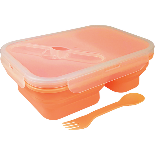 Traverse Collapsible Silicone Dual Lunch Box - Orange
