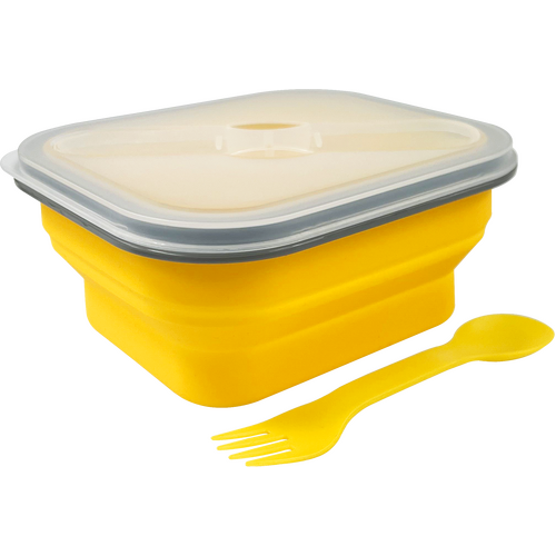 Traverse Collapsible Silicone Lunch Box - 600ml - Yellow
