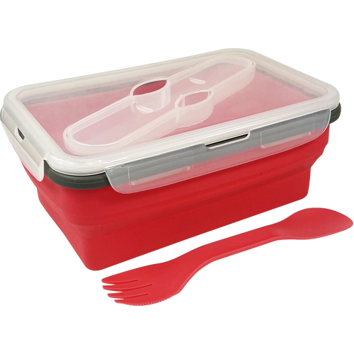 Traverse Collapsible Silicone Lunch Box 1L - Red