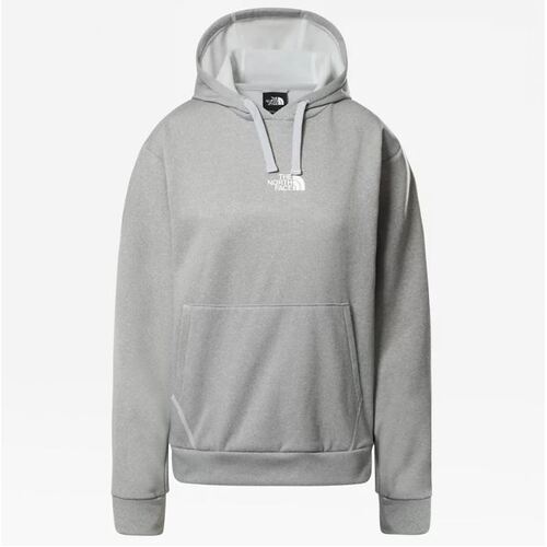 The North Face Exploration Womens Pullover Hoodie - Light Grey Heather/TNF White Logo - S