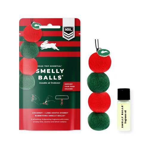 Smelly Balls Reusable Car Freshener - South Sydney Rabbitohs Set