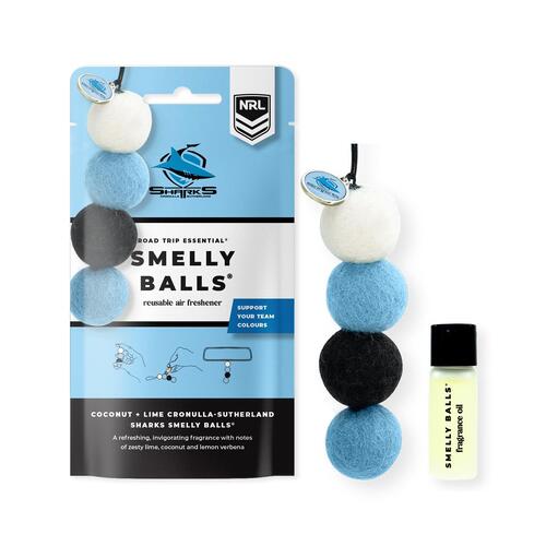 Smelly Balls Reusable Car Freshener - Cronulla Sharks Set