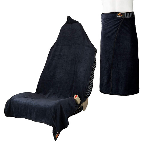 Orange Mud Transition Wrap Extreme Waterproof Seat Cover & Towel - Black