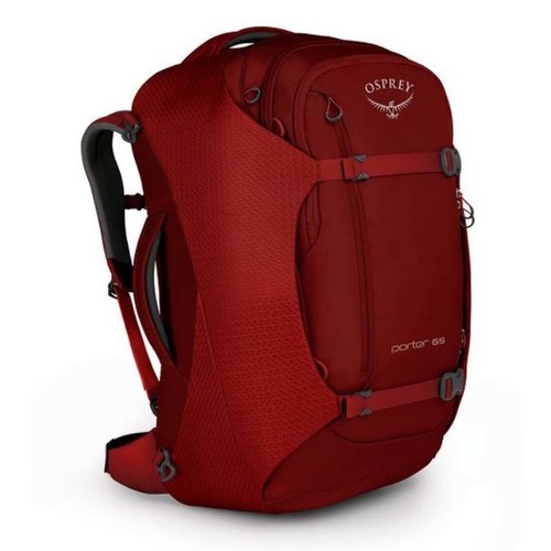 Osprey Porter 65L Lightweight Travel Backpack - Diablo Red