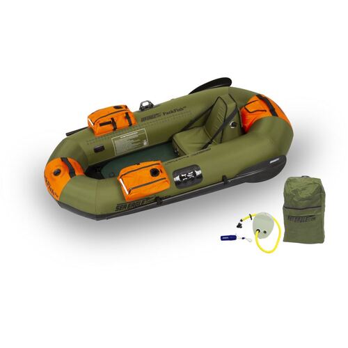 Sea Eagle PackFish7 Inflatable 1 Person Fishing Boat - Pro Package