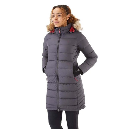 Rab Deep Cover Down Womens Insulated Parka - Graphene - 10