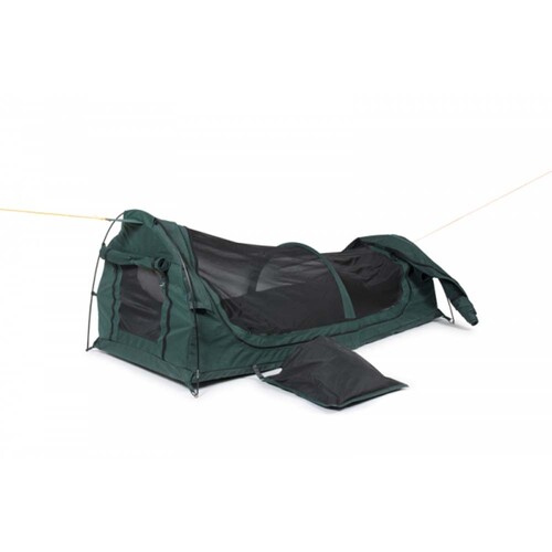 Burke and Wills Redgum Deluxe Dome Swag - King Single - Forest Green
