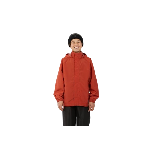 XTM Stash 2L Kids Packable Rain Jacket - Burnt Orange - 14