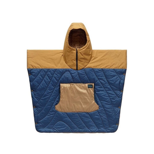 Rumpl The Original Puffy Poncho Deepwater Blue/Cardiff Brown