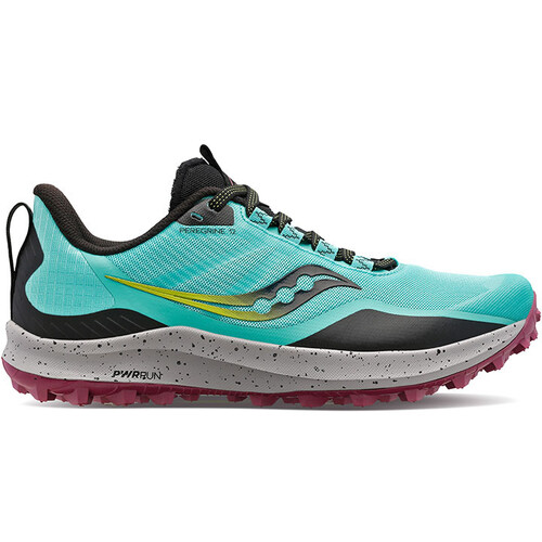 Saucony Peregrine 12 Womens Trail Running Shoes - Cool Mint/Acid