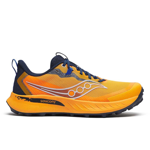 Saucony Peregrine 15 Mens Trail Running Shoes - Peel/Navy