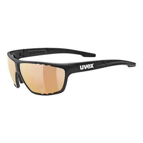 Uvex Sportstyle 706 CV VM Mountain Biking Sunglasses - Black Mat/Red