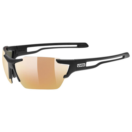 Uvex Sportstyle 803 CV VM Mountain Biking Sunglasses - Black Mat/Red