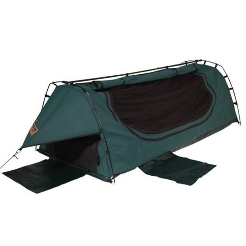 Sahara Explorer King Single Freestanding Dome Canvas Swag - Green