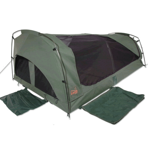 Sahara Wanderer Deluxe King Single Dome Canvas Swag & Bag 