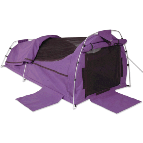 Sahara Nomad King Single Dome Canvas Swag & Bag - Purple