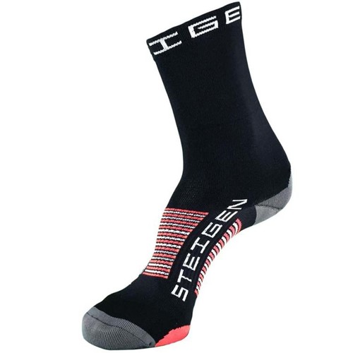 Steigen Black Unisex 3/4 Length Running Socks