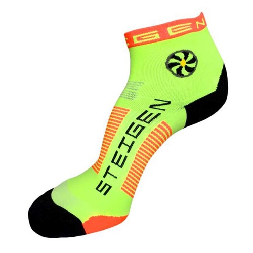 Steigen Unisex Running Socks - Fluro Yellow - OSFA