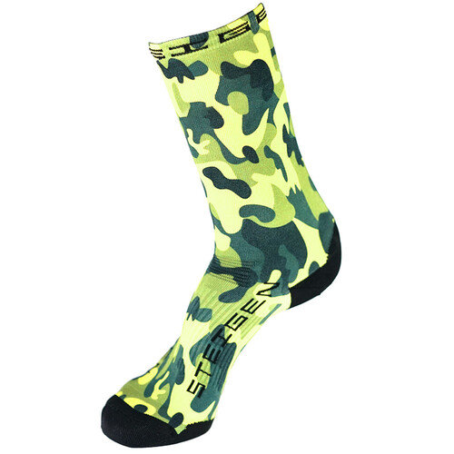 Steigen Green Camo Unisex 3/4 Length Running Socks