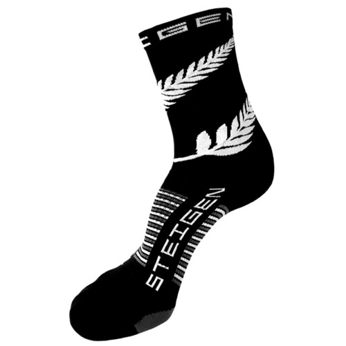 Steigen NZ Flag/Black Unisex 3/4 Length Running Socks