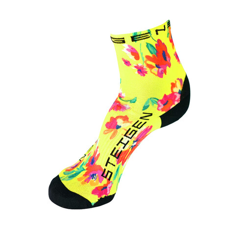 Steigen Running Socks - Spring Floral - 1/2 Length