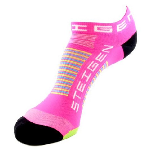 Steigen Pink Tutti Frutti Unisex No Show Running Socks